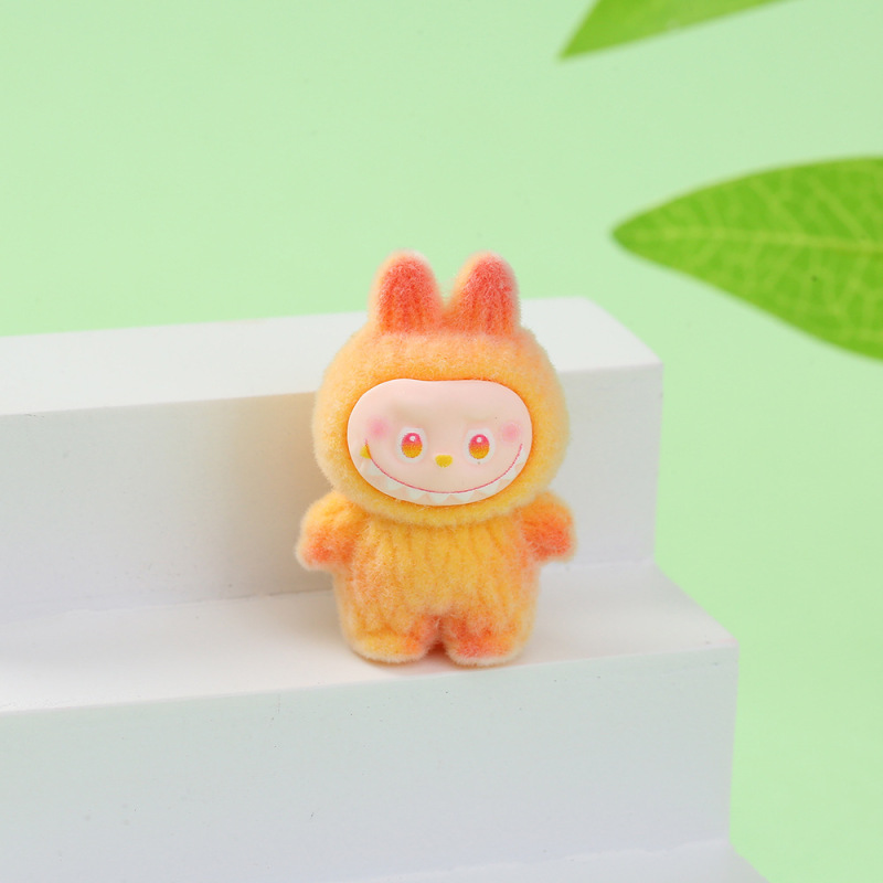 可爱马卡龙色labubu摆件diy饰品配件迷你公仔配件盲盒玩具钥匙扣|undefined