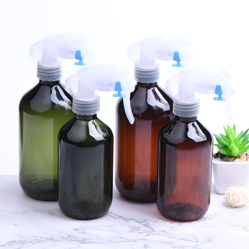 300毫升500ML细脖瓶塑料喷枪喷瓶园艺浇花喷壶清洁剂喷雾瓶PET瓶
