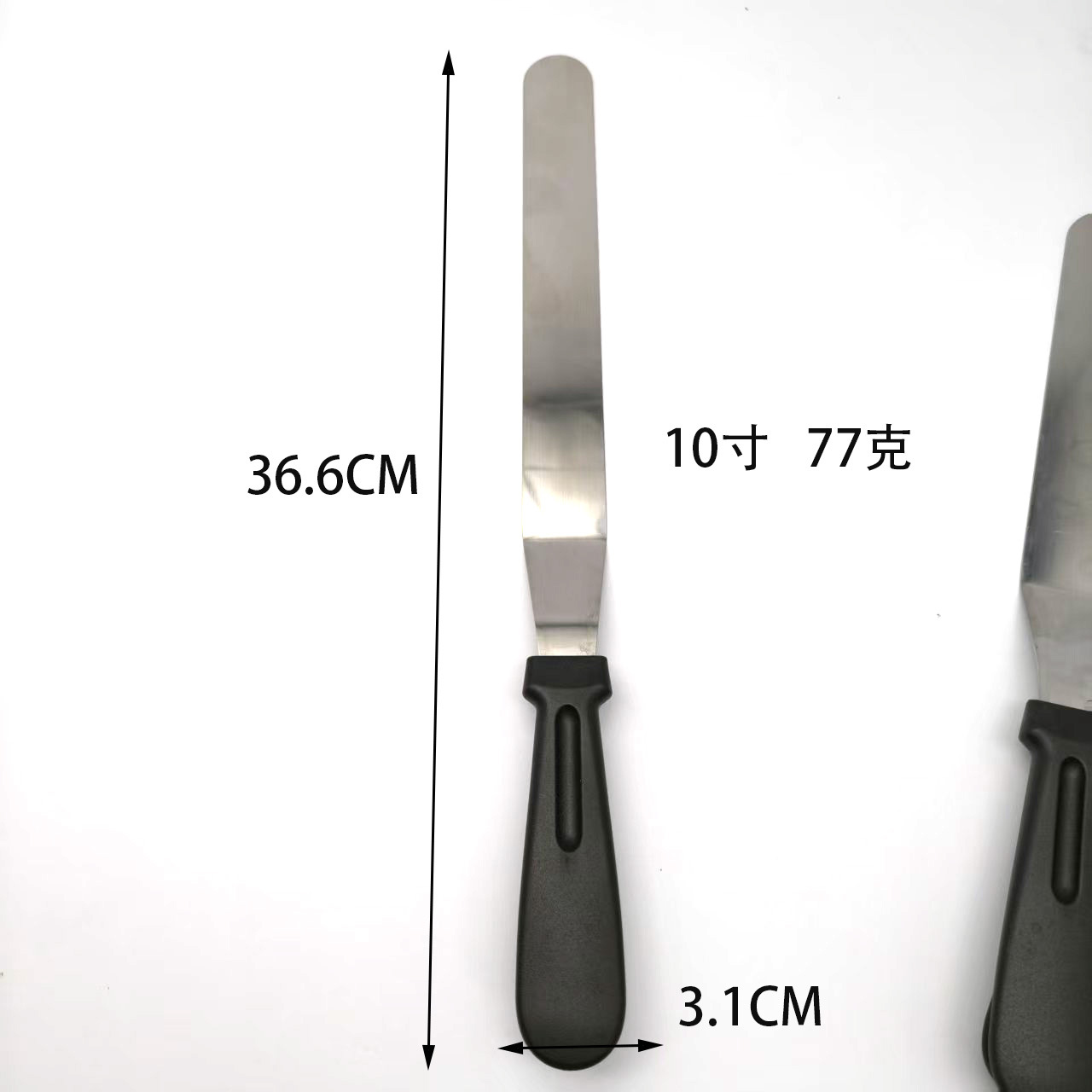Espátula de acero inoxidable, herramientas para hornear y decorar, cuchillo desmoldeador de pasteles de 6-8-10 pulgadas con borde recto y plegable, raspador, cuchillo para postres image 13