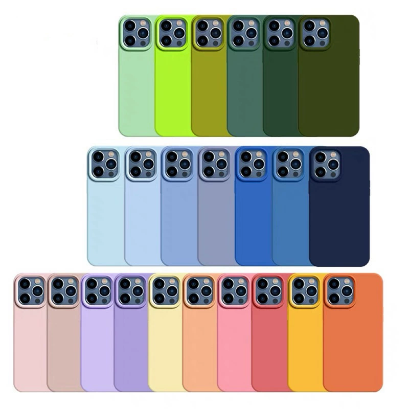 Высококачественный однотонный чехол из жидкого силикона для iPhone 16 Pro Max, Apple 17, 13, 12, 15, женский, противоударный