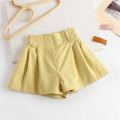 女童短褲2024新款夏裝中大童女孩高腰休閒褲純棉洋氣薄款褲裙子潮