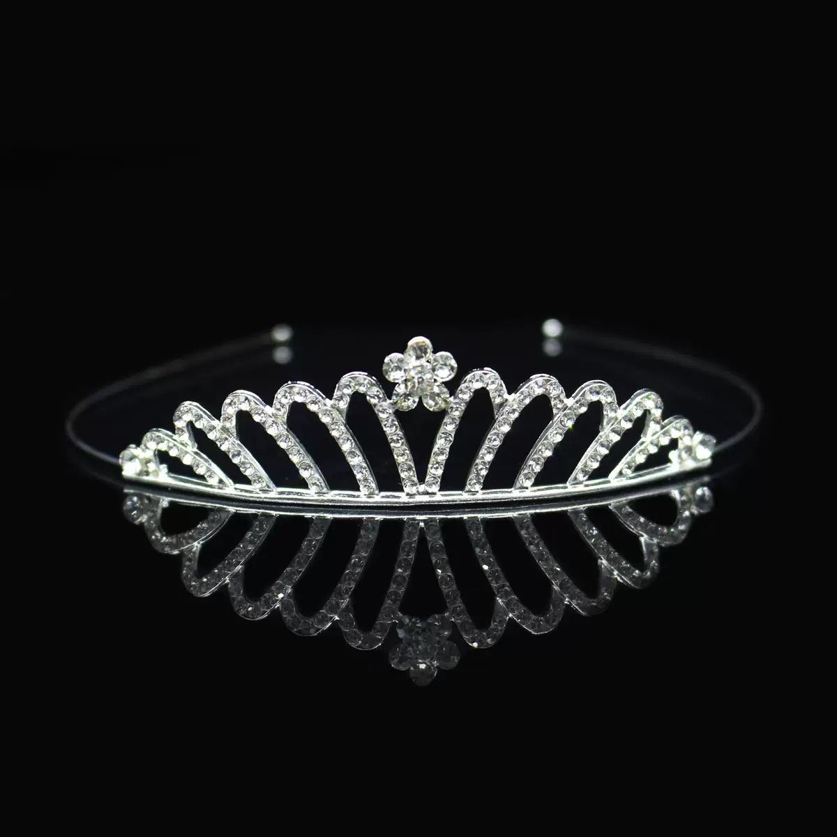 Princesa de moda coreana simple corona de cumpleaños coronas de cabello bandas de alea diamante para niños coronas pequeñas
