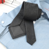 Silk tie, classic suit jacket, black accessory for leisure, 7cm