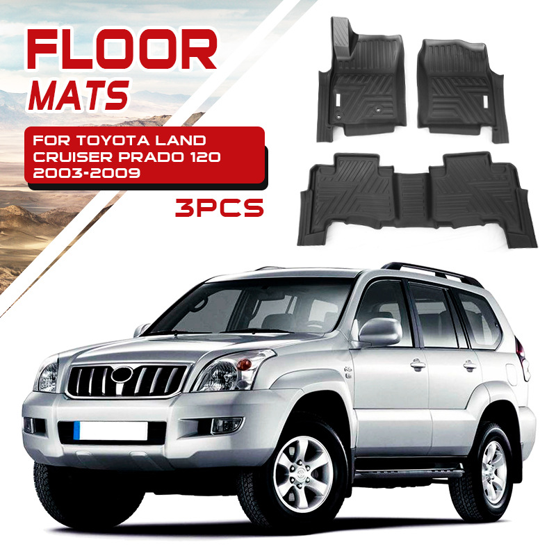 Txinrui es adecuado para Toyota Auto Overbearing Prado Cool Road Ze Auto Alfombrilla de caja trasera impermeable Alfombrilla de pie TPE moldeada por inyección
