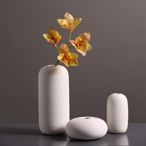 Nordic simple ins flower arrangement dried flower vase ceramic ornaments TV cabinet living room desktop decoration flower ornaments