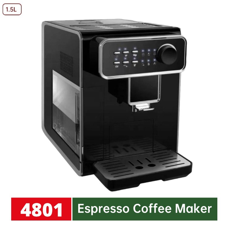Cafetera Espresso Automática para el Hogar, Cafetera Espresso Comercial Todo en Uno con Molinillo Inteligente Eléctrico