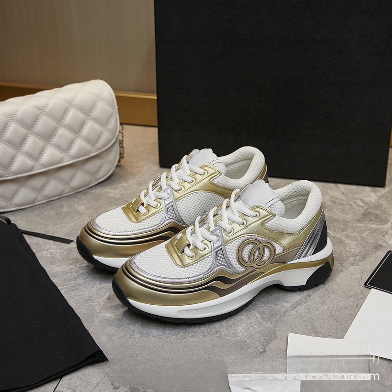2026 Xiaoxingfeng Gold and Silver Running Shoes, Sports Shoes, Height-Increasing Dad Shoes, Silver Horn and Gold Horn Thick-Soled Mesh Women's Shoes