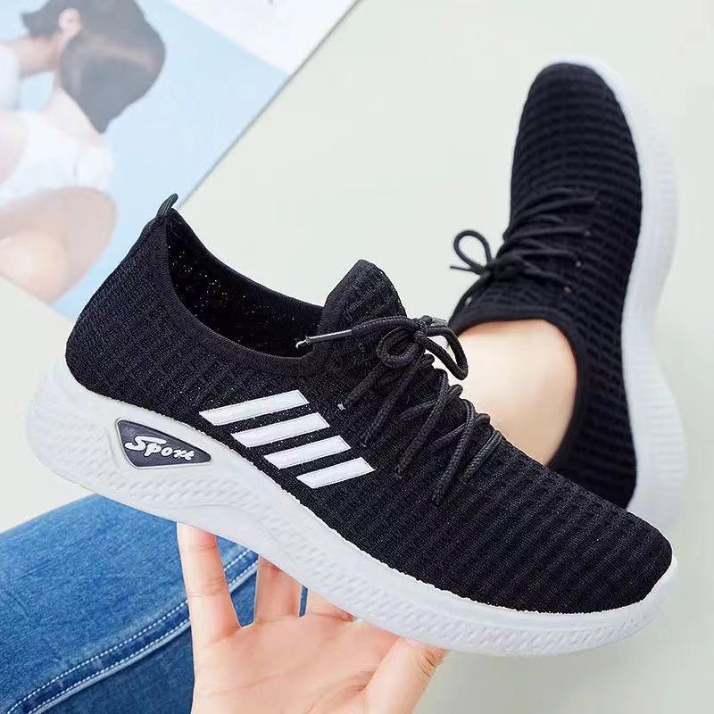 Spring And Summer 2020 Women's Sports Shoes Casual Shoes Walking Shoes Comfortable Tennis Shoes Flying Shoes Factory Direct Sales