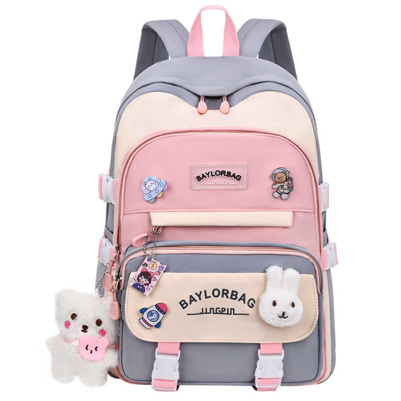 Mochila de hombro de gran capacidad 2026 nuevo estilo universitario bolsas escolares casuales de moda para estudiantes de escuela secundaria