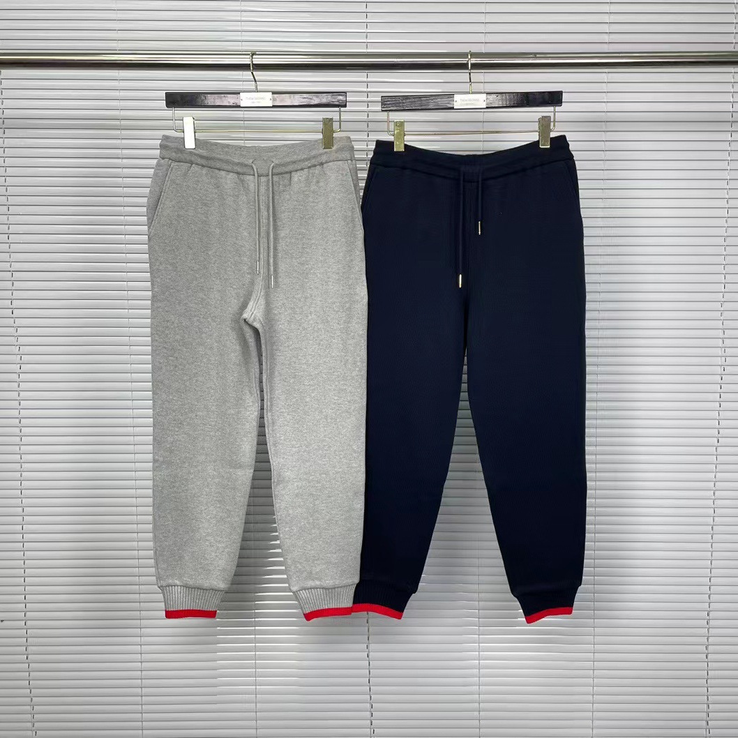 Factory direct sales of trendy TB brand sweatpants, knitted pants for men and women, thick, warm, and casual wear for autumn and winter.