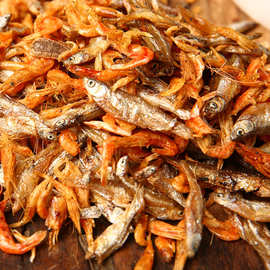 淡水小鱼小虾混合装虾干淡水火焙小鱼干小鱼小虾干货厂家批发50克