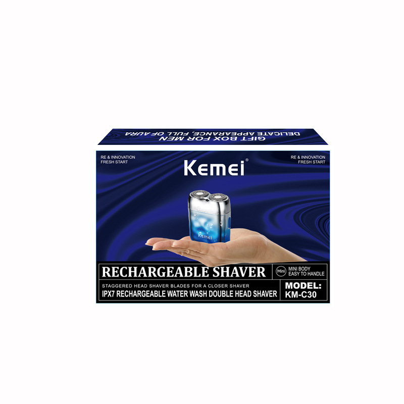 Comei KM-C30 de afeitar transfronteriza nuevo Mini pequeño cuchillo de barba de lavado de cuerpo completo USB máquina de afeitar eléctrica