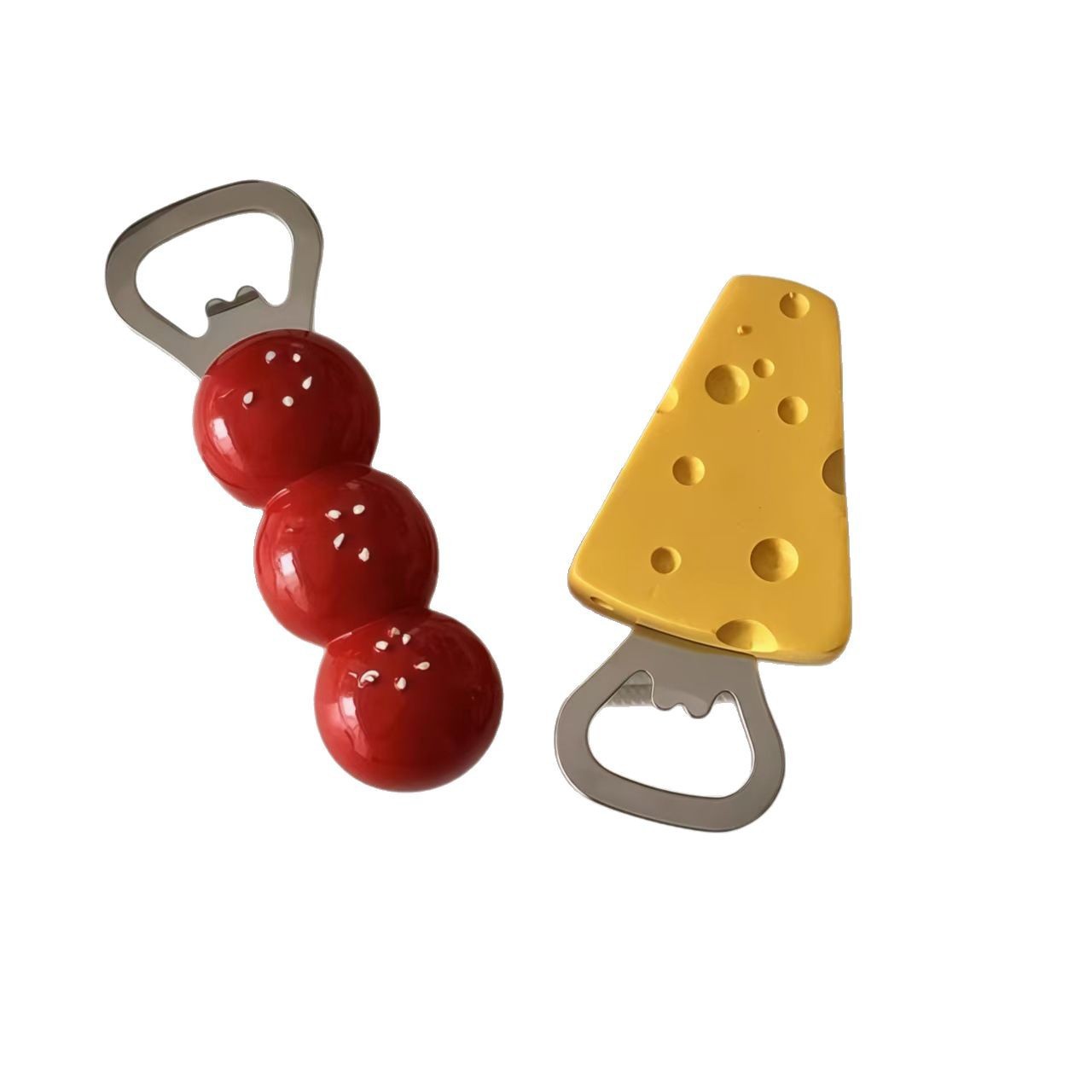 Nuevo queso adorable accesorios de simulación refrigerador apertado abierto de botellas de absorción creativa casera tapa de botella destornillador artefacto de apertura