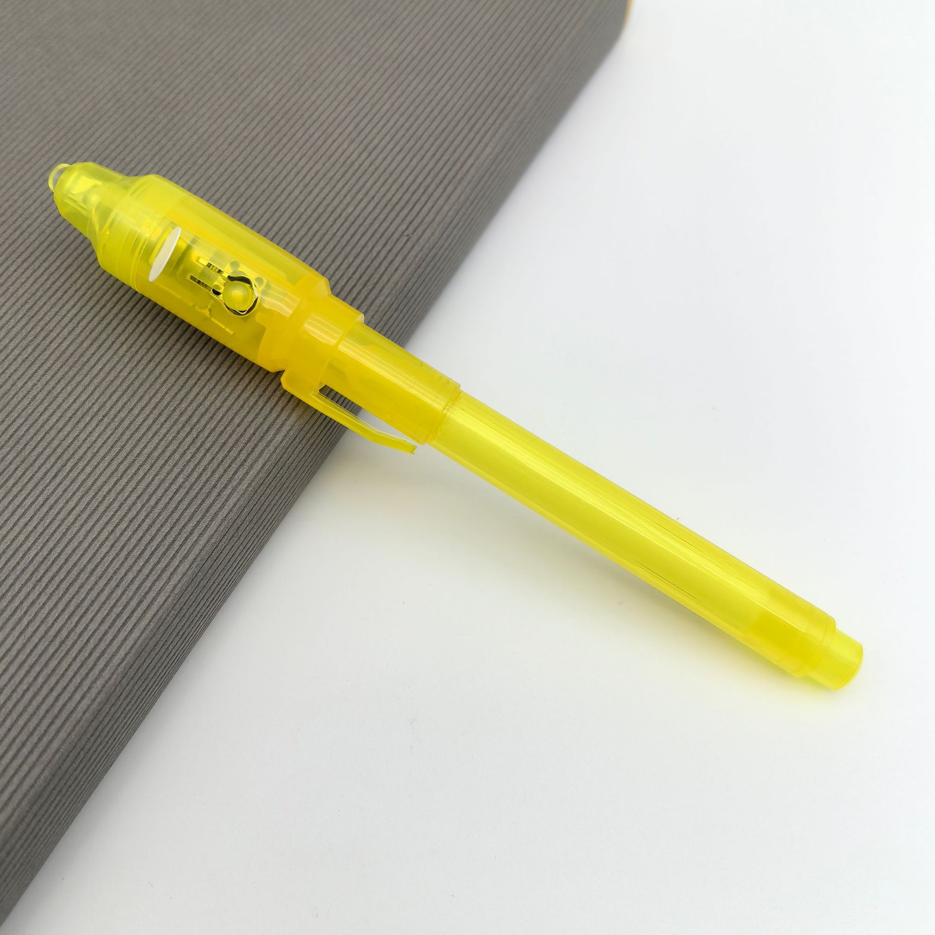 Lámpara LED luminosa UV transparente multifuncional lápiz mágico publicitario regalo luminoso resaltador al por mayor