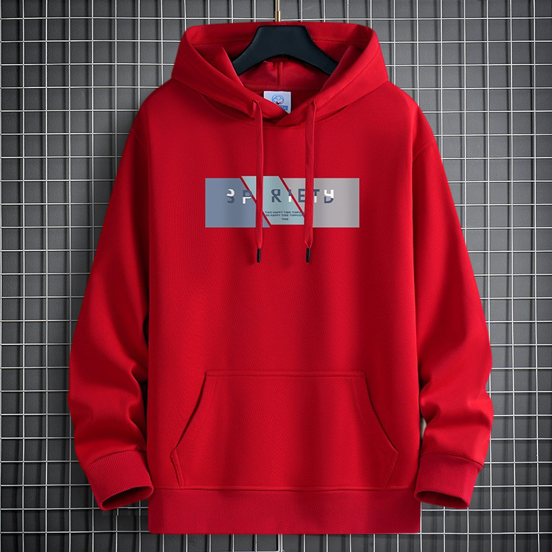 Heavyweight, fleece-lined, and thick hooded sweatshirt for men, perfect for autumn and winter. 420gsm, suitable for young adults and students, also available as a couple's outfit