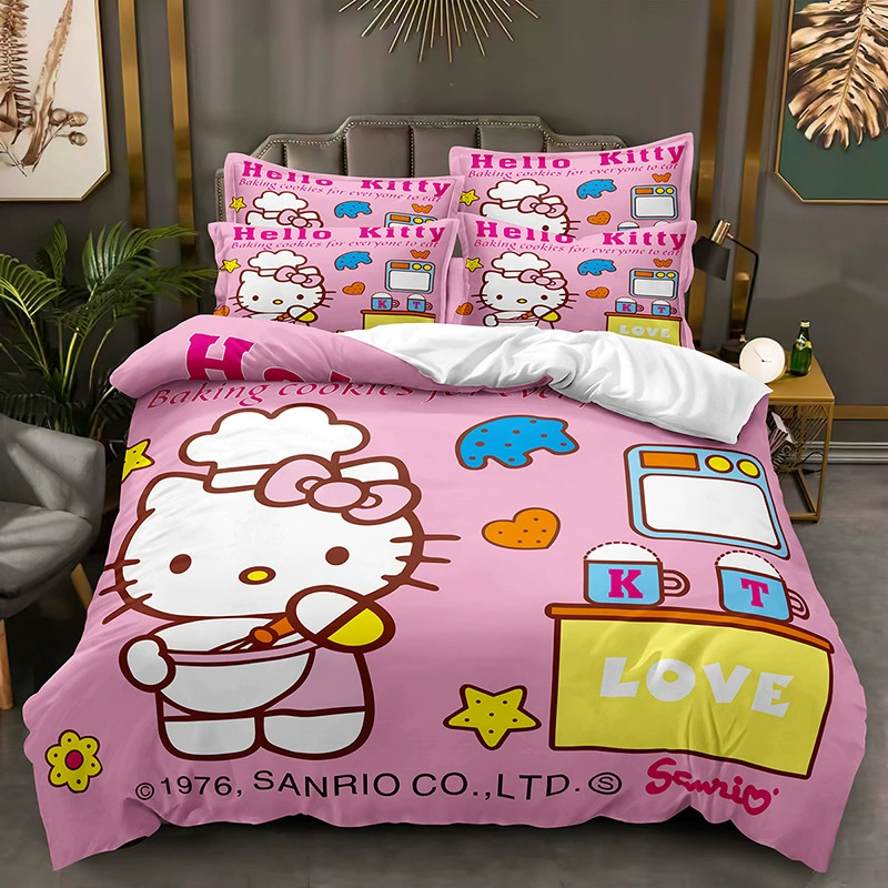 Постельное бельё Hello Kitty, наволочка, комплект, Amazon, 3D, набор из 3 предметов