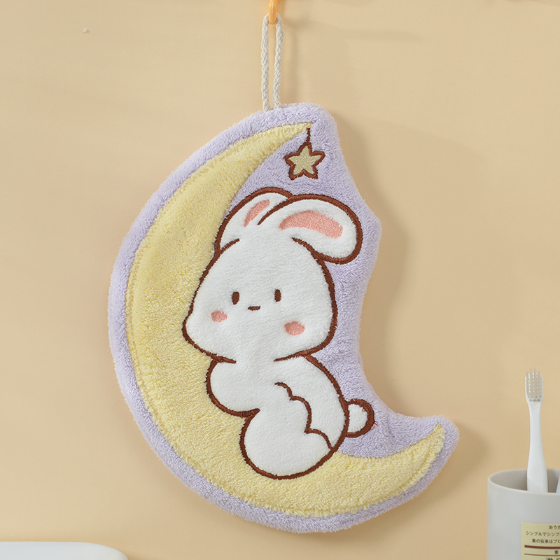 浴室用ハンドタオル、かわいい動物の吸水性小さなタオル、卸売厚くて柔らかいキッチン漫画の雑巾|undefined