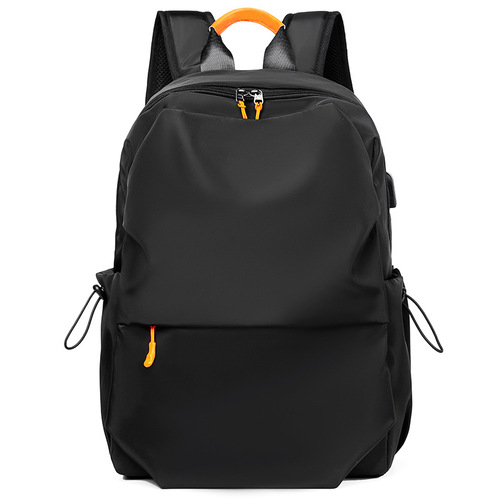 休闲usb电脑包双肩包2021冬季新品商务背包学生书包简约双肩背包
