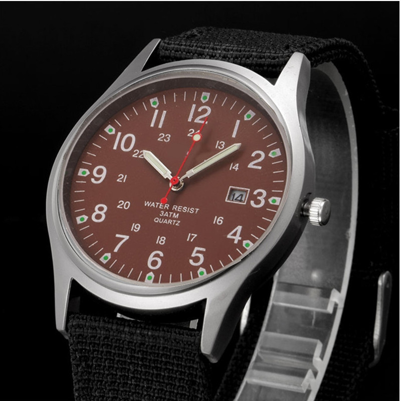 Correa de nylon reloj de hombre Calendario de comercio exterior reloj de cuarzo deseo nuevo reloj AliExpress eBay reloj militar entrega de una pieza