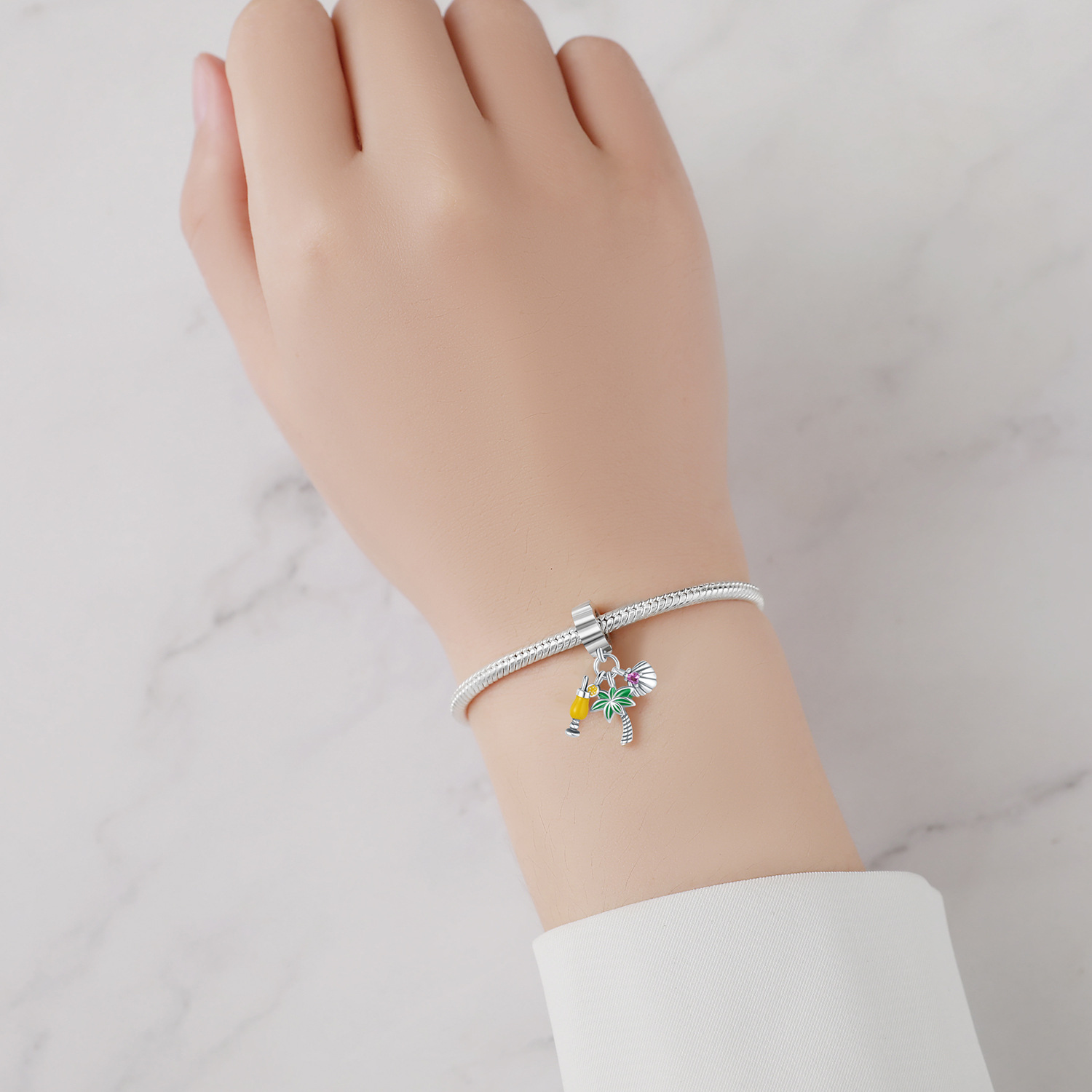 1 Piece 925 Sterling Silver Heart Shape Basketball Anchor Pendant display picture 28