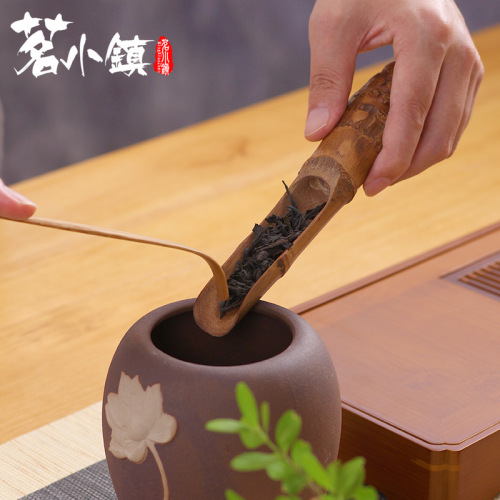 444Z wholesale bamboo root tea spoon tea shovel tea spoon bamboo kung fu tea set tea lotus tea ceremony accessories old bamboo tea ceremony six