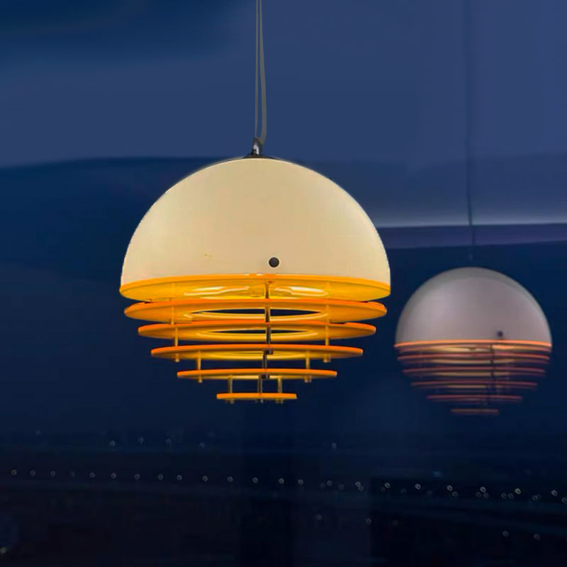 Araña de restaurante Bauhaus, barra de bar retro, isla, lámpara de ambiente antigua creativa, lámpara de noche de porche, lámpara de línea de puesta de sol