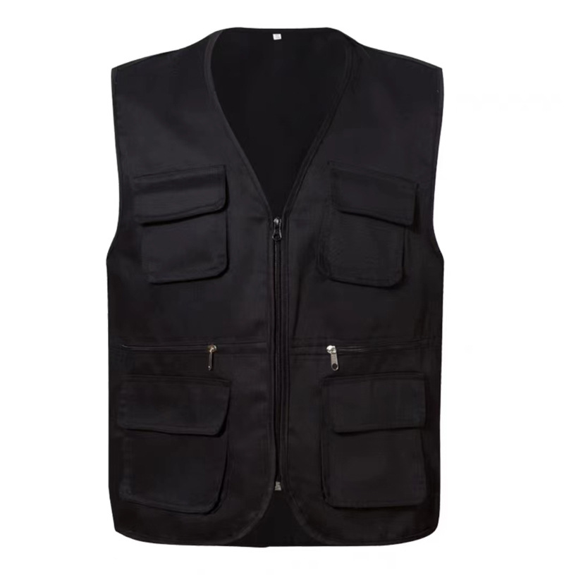 Multicolored Volunteer Vest with Pockets for Supermarket Activities, Travel, Photography, and Advertising with LOGO Printing