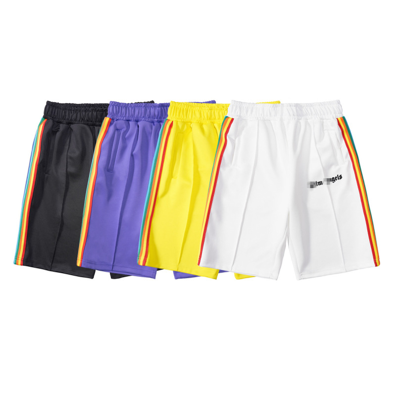 Wholesale Trendy Brand Palm Angel Casual Side Rainbow Striped Shorts Elapsed Waist Men's and Women's Sports Pants Wholesale Trendy Brand Palm Angel Casual Side Rainbow Striped Shorts Elapsed Waist Men's and Women's Sports Pants