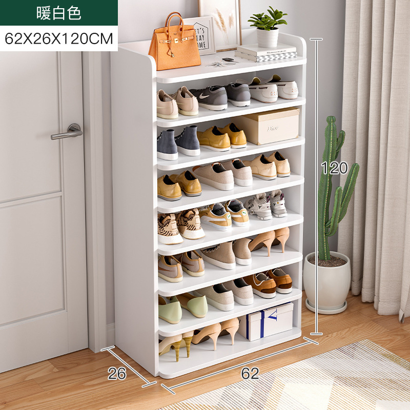 La partición en capas en la puerta del hogar del estante para zapatos es fuerte y duradera, un artefacto de almacenamiento de dormitorio simple, zapatero multicapa de gran capacidad