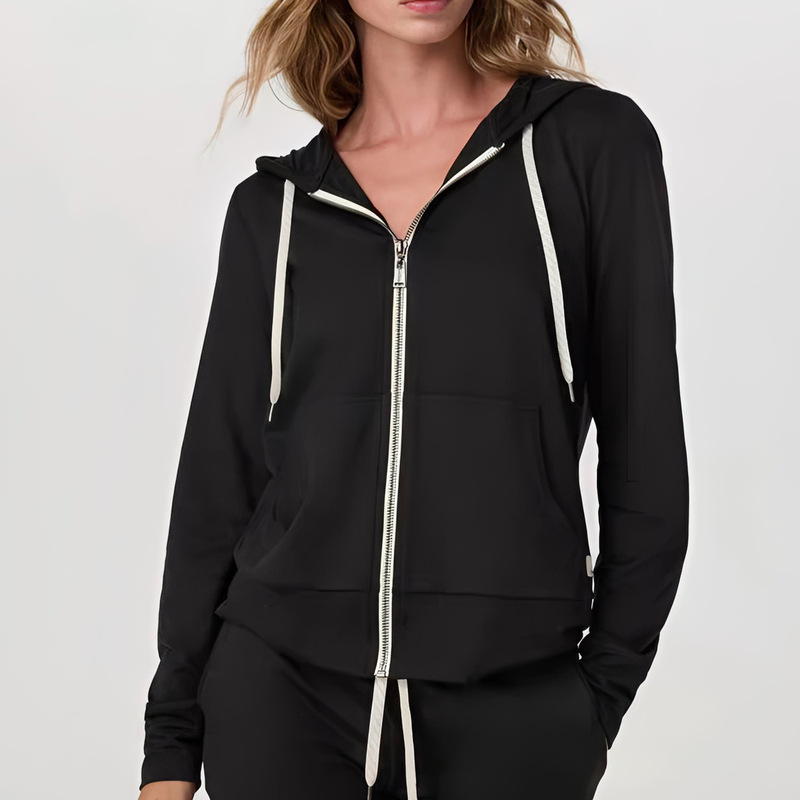V Brand Halo Women's Zip-Up Hoodie Fitness Casual Sweatshirt Dreamknit Stretch Fabric Papi V Brand Halo Women's Zip-Up Hoodie Fitness Casual Sweatshirt Dreamknit Stretch Fabric Papi