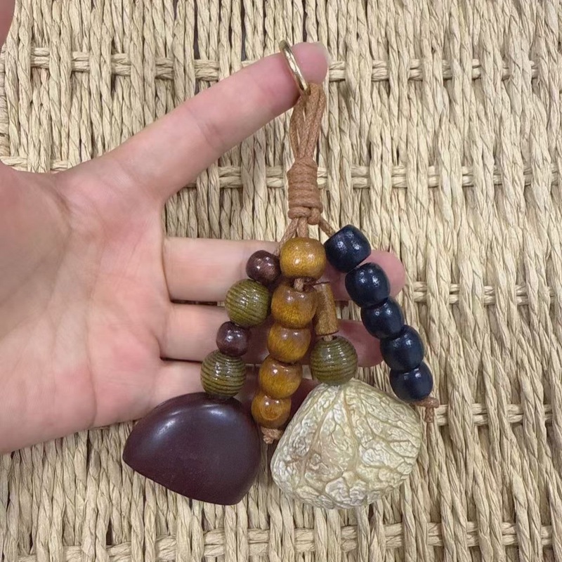 满愿果壳手摇铃铛果实挂饰手工钥匙扣包包挂件饰品会发声音的挂件|undefined