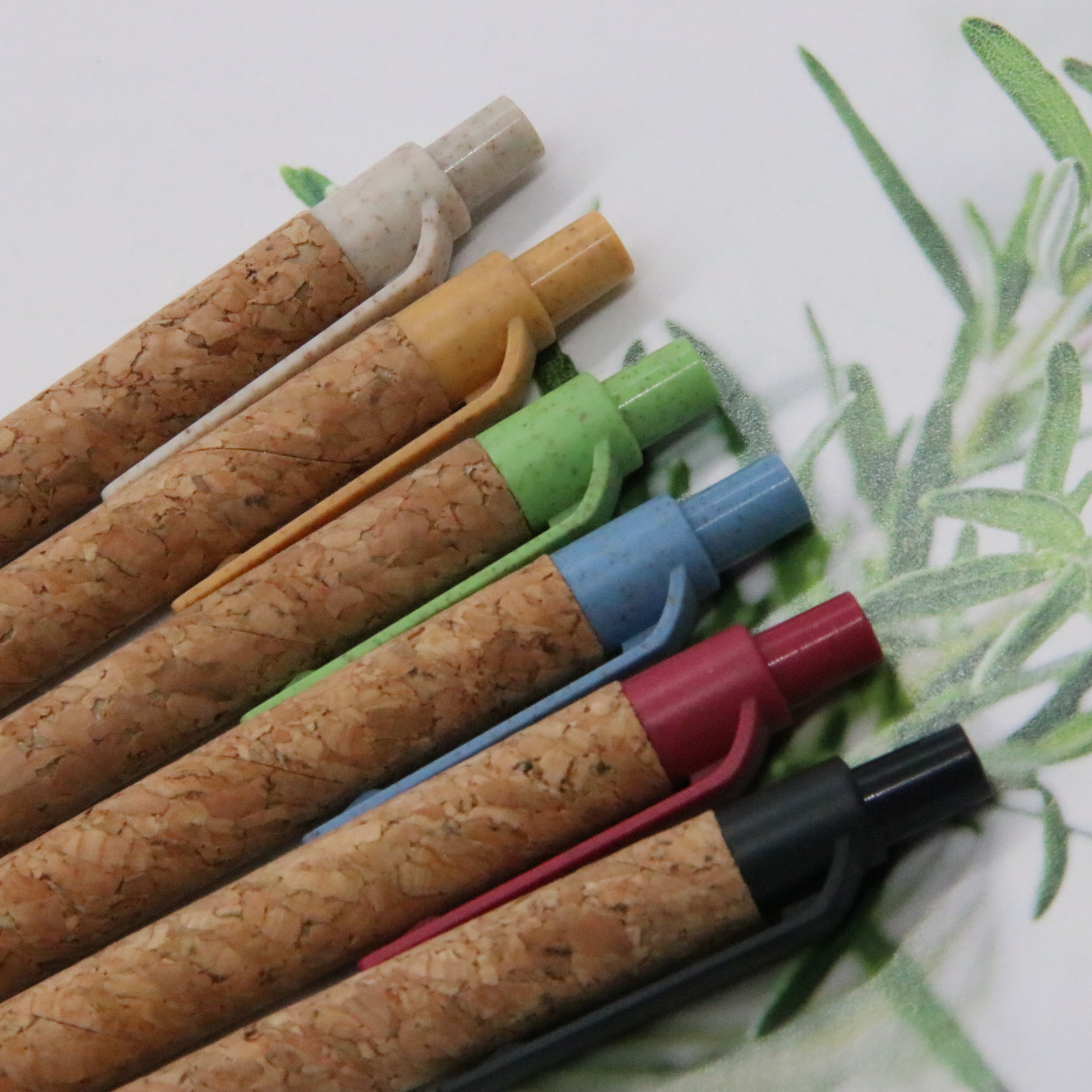 Junrong tubo de papel pluma prensa bolígrafo trigo varilla material prensa pluma clip