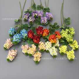 3叉油菜花 浪漫婚礼路引插花装饰假花 酒店花排布置 摄影道具绢花
