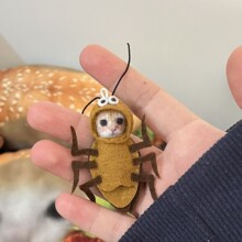 迷你娃娃丢皮套手机书包挂件小娃娃丢不织布材料包蟑螂鲷鱼铜锣烧