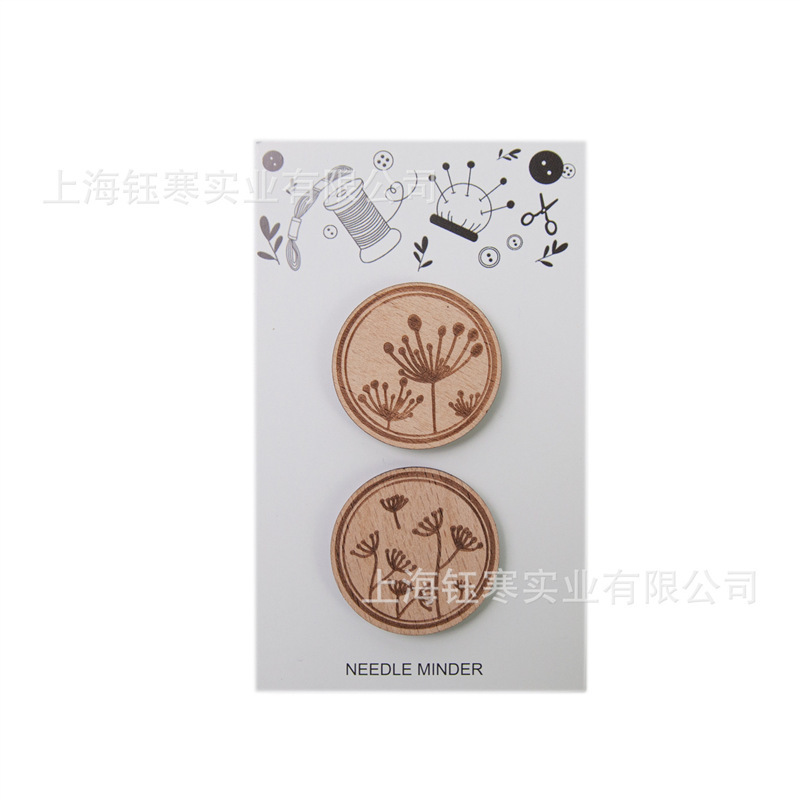 刺繍縫製針吸盤刺繍針収納マグネット針吸盤丸型木片マグネット針吸盤ミニ|undefined