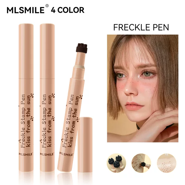 Cross-Border Mlsmile Natural Realistic Freckle Pen, Color-Rich, Waterproof, Quick-Drying, Long-Lasting, Stamp Spot Pen for Nude Makeup