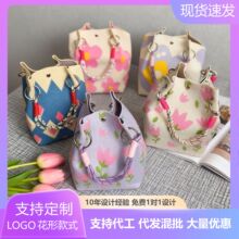 38女神节针织包包代工定制化妆包时尚便携百搭针织环扣包活动礼品