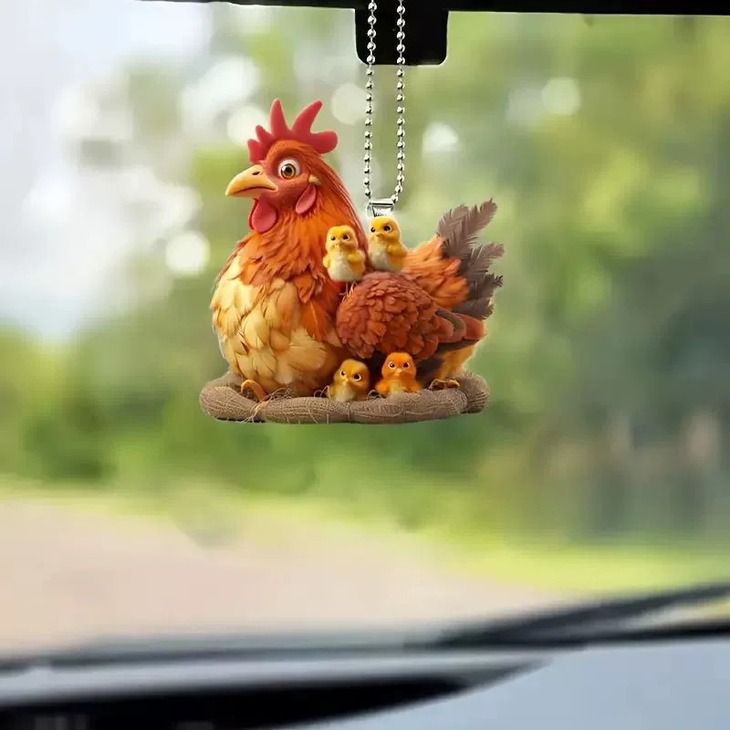Симпатичная курица Акрил новый подвеска трансграничный плоский автомобиль украшения подвеска домашний праздник украшения