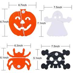 Halloween Pumpkin Paper Latte Art Ghost Festival Decoration Supplies Bar Scene Layout Props New Spider Pumpkin Latte Art