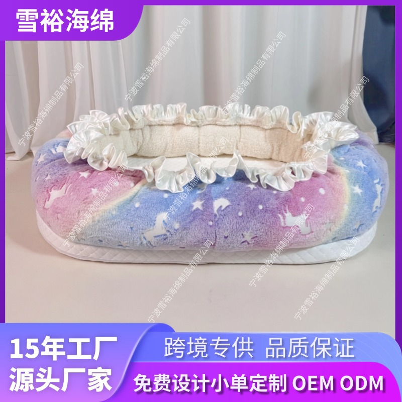 Amazon Cross-Border Manufacturer Customized Newborn Children's Crib Removable Portable Baby Cradle Bed