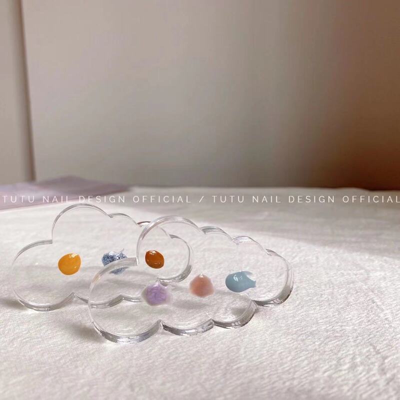 Nail acrylic cloud palette shaped irregular high permeability nail glue palette nail shop