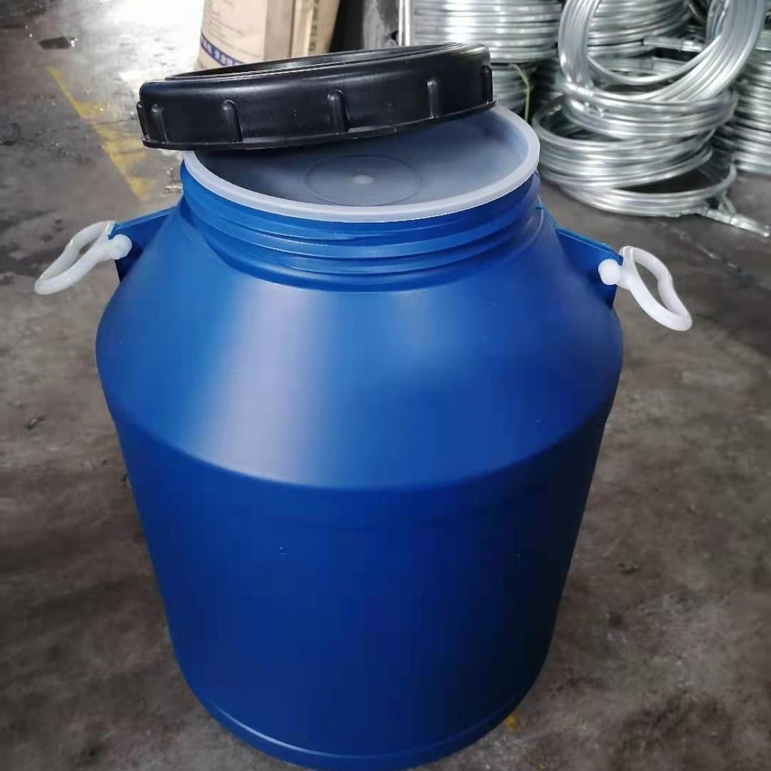 50L塑料桶圆桶大口螺纹带内盖50KG化工桶耐酸碱桶