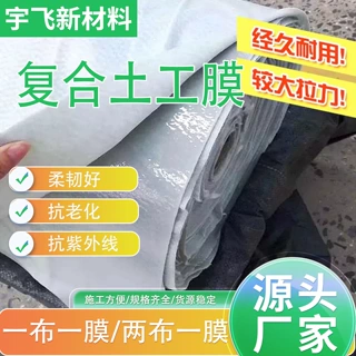 定制鱼塘养殖场防护道路养护两布一膜防渗蓄水池hdpe复合土工膜