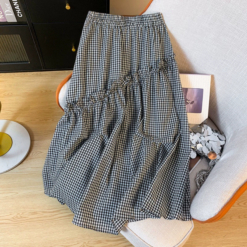Summer thin skirt, oversize, plus size, elastic waist, A-line