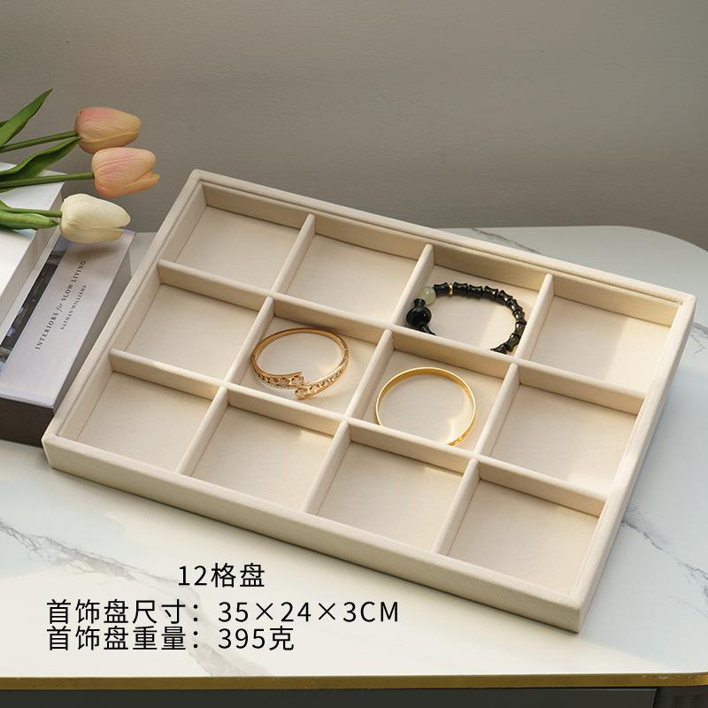 Paleta de joyería de terciopelo collar anillo pulsera pendientes bandeja de joyería accesorios de exhibición de estandos para ver paleta
