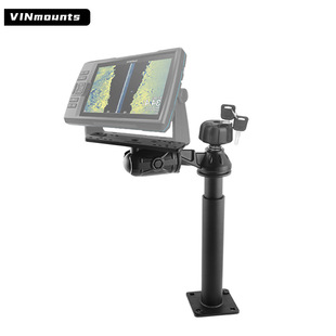 Anti-Theft Lock Telescopic Column Swing Arm Bracket Compatible with Lawrence Garmin Rayson Fish Finder Universal Ball Head Bracket