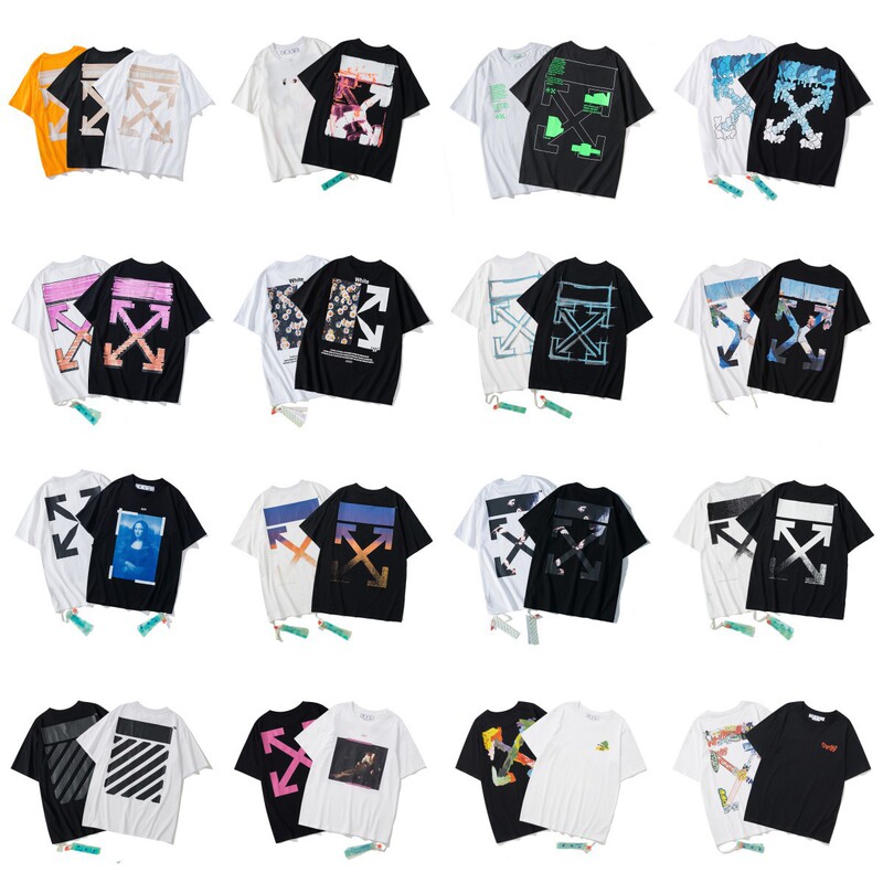 Factory wholesale summer tide brand OFF OW arrow printing series short sleeve men and women couples high street T-shirt Factory wholesale summer tide brand OFF OW arrow printing series short sleeve men and women couples high street T-shirt