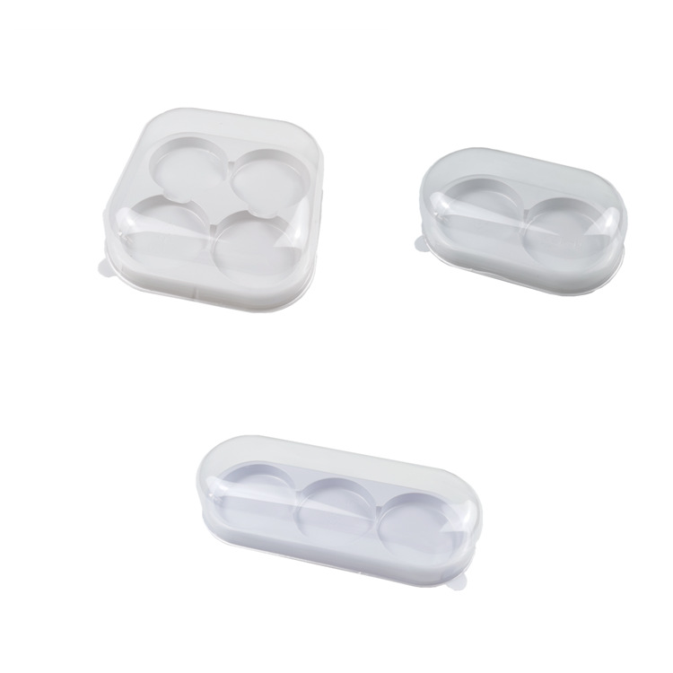 2 3 4-grano de nieve Meiniang caja de embalaje hojaldre huevo yema crujiente hornear carne seca hilo pequeño Concha blister fondo blanco caja transparente al por mayor