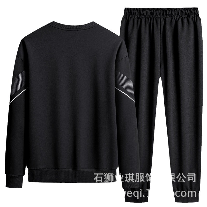 Delgado primavera y otoño deportes casuales de dos piezas juego de cuello redondo de tamaño grande sweaters 8825 guapo