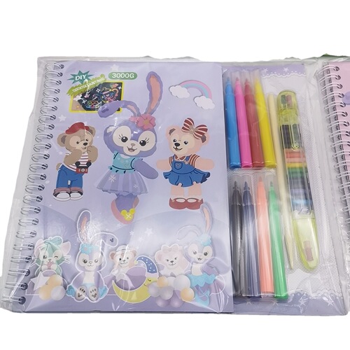 Sanrio Children's Scratch Painting Coloring Drawing Book Cartoon Boy and Girl Kurome Graffiti Drawing Book Gift Wholesale